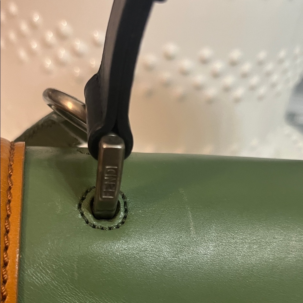 Fendi Silvana Leather and Canvas Two way bag. - Picture 6 of 16